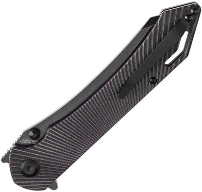 Tenable Knives Colibri Tech Linerlock Nitro V Steel Sheepsfoot Blade With Black Purple G10 Handle by Tenable Knives