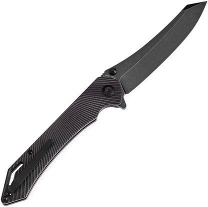 Tenable Knives Colibri Tech Linerlock Nitro V Steel Sheepsfoot Blade With Black Purple G10 Handle by Tenable Knives