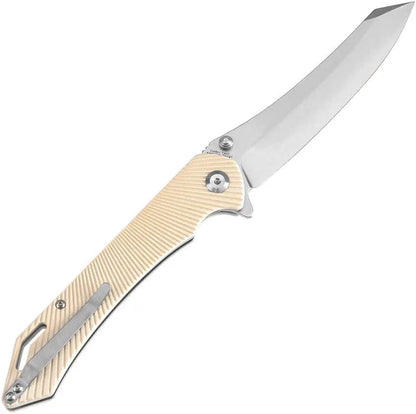 Tenable Knives Colibri Tech Linerlock Ivory Knife - Nitro V Sheepsfoot Blade With Ivory G10 Handle by Tenable Knives