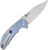 Tenable Knives Rei Linerlock - Blue Canvas Micarta Handle 3.25in Stonewash 14C28N Blade by Tenable Knives