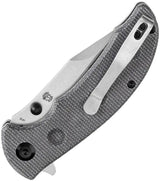 Tenable Knives Rei Linerlock - Black Stonewash 14C28N Blade With Canvas Micarta Handle by Tenable Knives