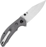 Tenable Knives Rei Linerlock - Black Stonewash 14C28N Blade With Canvas Micarta Handle by Tenable Knives
