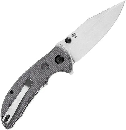 Tenable Knives Rei Linerlock - Black Stonewash 14C28N Blade With Canvas Micarta Handle by Tenable Knives