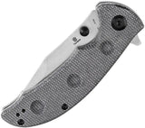 Tenable Knives Rei Linerlock - Black Stonewash 14C28N Blade With Canvas Micarta Handle by Tenable Knives