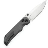 Tenable Knives Eaglestrike Crossbar Lock - Nitro V Satin Spear Point Blade With Black Canvas Micarta Handle by Tenable Knives