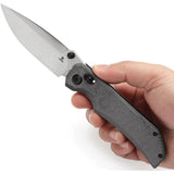 Tenable Knives Eaglestrike Crossbar Lock - Nitro V Satin Spear Point Blade With Black Canvas Micarta Handle by Tenable Knives