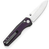 Tenable Knives Beaver Crossbar Lock Purple - Nitro V Steel Drop Point Blade For Everyday Carry by Tenable Knives