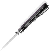 Tenable Knives Beaver Crossbar Lock Purple - Nitro V Steel Drop Point Blade For Everyday Carry by Tenable Knives