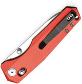 Tenable Knives Beaver Crossbar Lock - Nitro V Steel Drop Point Blade With Red G10 Handle by Tenable Knives