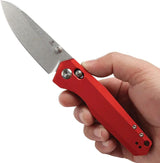 Tenable Knives Beaver Crossbar Lock - Nitro V Steel Drop Point Blade With Red G10 Handle by Tenable Knives