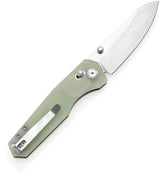 Tenable Knives Beaver Crossbar Lock Jade T1105V4 - Nitro V Drop Point Blade, Jade G10 Handle, 3.5 Inch Blade by Tenable Knives
