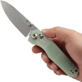 Tenable Knives Beaver Crossbar Lock Jade T1105V4 - Nitro V Drop Point Blade, Jade G10 Handle, 3.5 Inch Blade by Tenable Knives