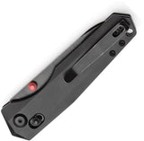 Tenable Knives Beaver Crossbar Lock BSW T1105V5 - Nitro V Steel Drop Point Black Stonewash Finish Aluminum Handle by Tenable Knives