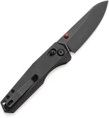 Tenable Knives Beaver Crossbar Lock BSW T1105V5 - Nitro V Steel Drop Point Black Stonewash Finish Aluminum Handle by Tenable Knives
