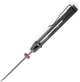 Tenable Knives Beaver Crossbar Lock BSW T1105V5 - Nitro V Steel Drop Point Black Stonewash Finish Aluminum Handle by Tenable Knives