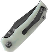 Tenable Knives Fermi Linerlock Jade G10 T1122A2 - Jade G10 Handle And Black TiNi Coated 14C28N Sandvik Recurve Blade by Tenable Knives
