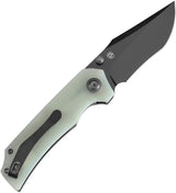 Tenable Knives Fermi Linerlock Jade G10 T1122A2 - Jade G10 Handle And Black TiNi Coated 14C28N Sandvik Recurve Blade by Tenable Knives