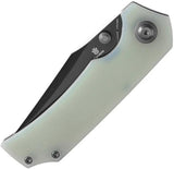 Tenable Knives Fermi Linerlock Jade G10 T1122A2 - Jade G10 Handle And Black TiNi Coated 14C28N Sandvik Recurve Blade by Tenable Knives