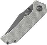 Tenable Knives Fermi Linerlock - Green Canvas Micarta Handle and TiNi Coated 14C28N Recurve Blade by Tenable Knives