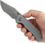 Tenable Knives Fermi Linerlock Sand G10 T1122A5 - Sand Micarta Handle With TiNi Coated 14C28N Sandvik Recurve Blade by Tenable Knives