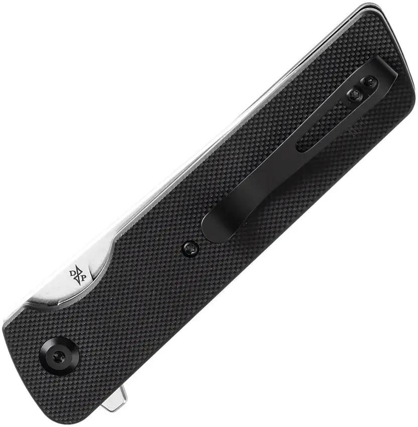 Tenable Knives Anomaly Linerlock Black G10 - Nitro V Steel 3.13 Inch Stonewashed Blade Extended Tang by Tenable Knives