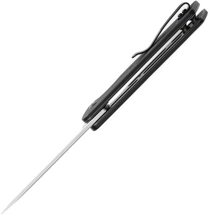 Tenable Knives Anomaly Linerlock Black G10 - Nitro V Steel 3.13 Inch Stonewashed Blade Extended Tang by Tenable Knives