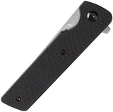 Tenable Knives Anomaly Linerlock Black G10 - Nitro V Steel 3.13 Inch Stonewashed Blade Extended Tang by Tenable Knives