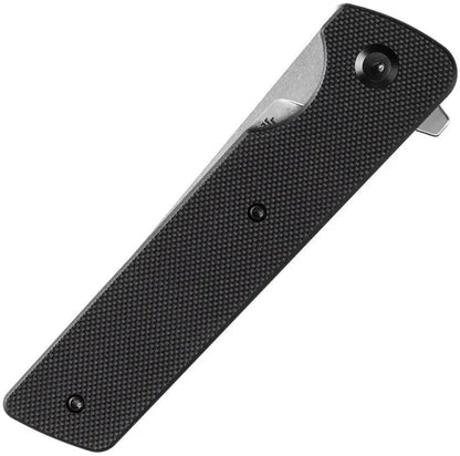 Tenable Knives Anomaly Linerlock Black G10 - Nitro V Steel 3.13 Inch Stonewashed Blade Extended Tang by Tenable Knives