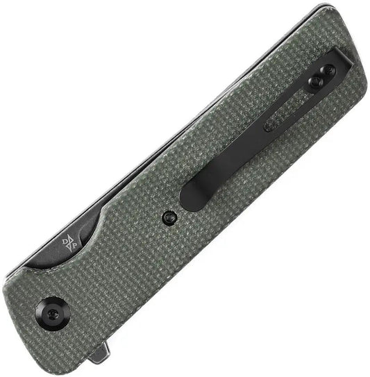 Tenable Knives Anomaly Linerlock Green Micarta Knife - Nitro V Steel Blade With Extended Tang And Pocket Clip by Tenable Knives