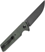 Tenable Knives Anomaly Linerlock Green Micarta Knife - Nitro V Steel Blade With Extended Tang And Pocket Clip by Tenable Knives