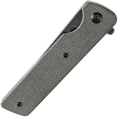 Tenable Knives Anomaly Linerlock Green Micarta Knife - Nitro V Steel Blade With Extended Tang And Pocket Clip by Tenable Knives