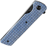 Tenable Knives Anomaly Linerlock Blue Frag - Nitro V Steel Blade With Stonewash Finish And Blue Micarta Handle by Tenable Knives