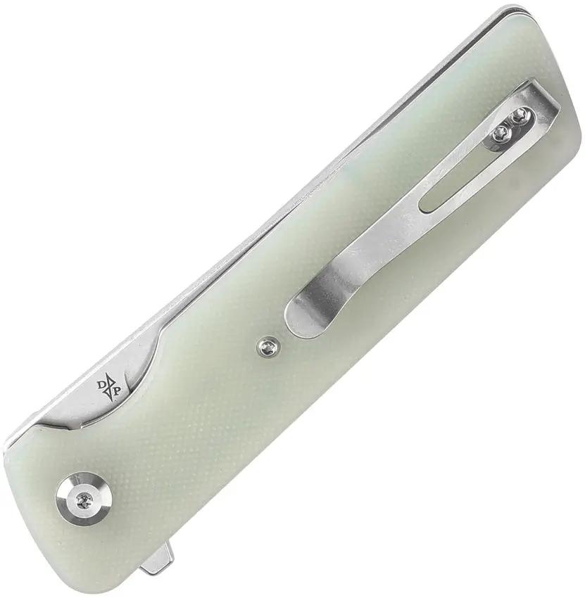 Tenable Knives Anomaly Linerlock Jade G10 T2038A4 - Nitro V Blade Jade Handle Extended Tang Pocket Clip by Tenable Knives
