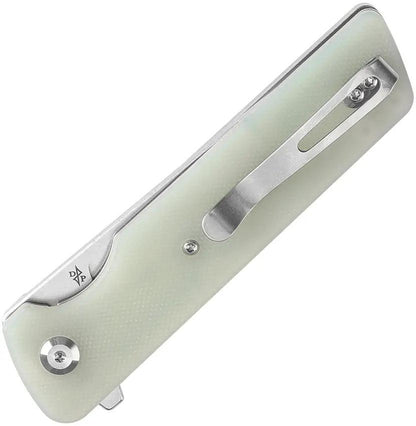 Tenable Knives Anomaly Linerlock Jade G10 T2038A4 - Nitro V Blade Jade Handle Extended Tang Pocket Clip by Tenable Knives