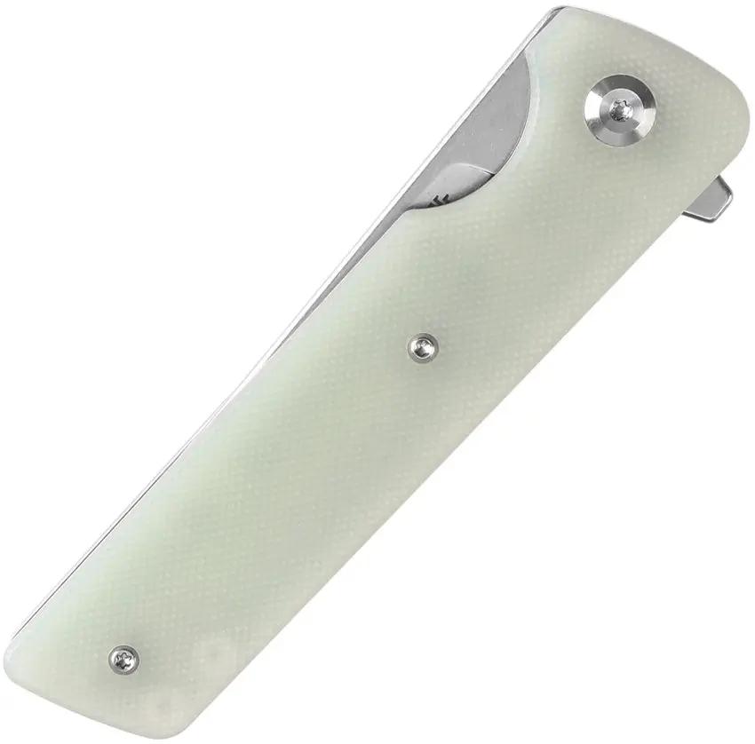 Tenable Knives Anomaly Linerlock Jade G10 T2038A4 - Nitro V Blade Jade Handle Extended Tang Pocket Clip by Tenable Knives