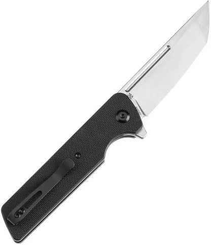 Tenable Knives Anomaly Linerlock Blk G10 T2038T1 - Nitro V Tanto Blade With Stonewash Finish by Tenable Knives