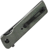 Tenable Knives Anomaly Linerlock - Green Micarta Handle With Nitro V Steel Tanto Blade by Tenable Knives