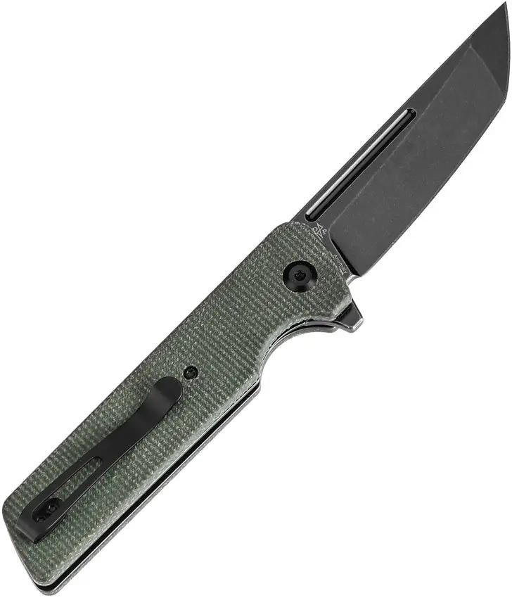 Tenable Knives Anomaly Linerlock - Green Micarta Handle With Nitro V Steel Tanto Blade by Tenable Knives