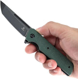 Tenable Knives Anomaly Linerlock - Green Micarta Handle With Nitro V Steel Tanto Blade by Tenable Knives