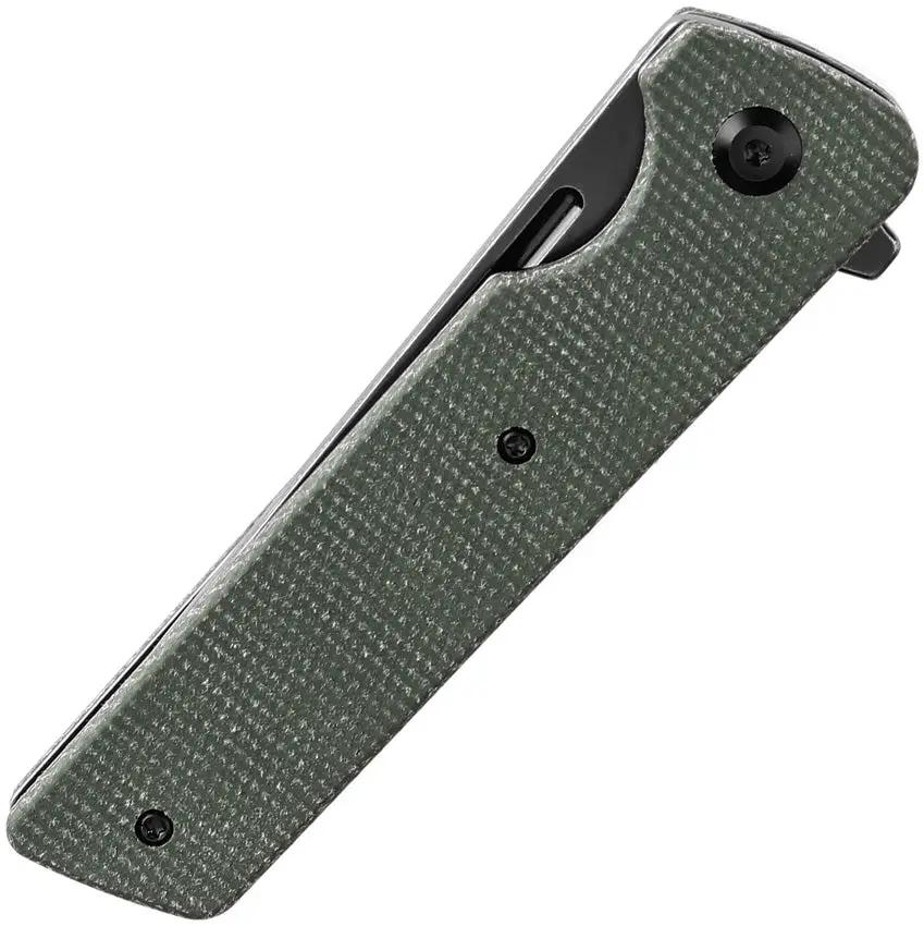 Tenable Knives Anomaly Linerlock - Green Micarta Handle With Nitro V Steel Tanto Blade by Tenable Knives