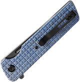 Tenable Knives Anomaly Linerlock Blue Frag T2038T3 - Nitro V Tanto Blade With Blue Micarta Handle by Tenable Knives
