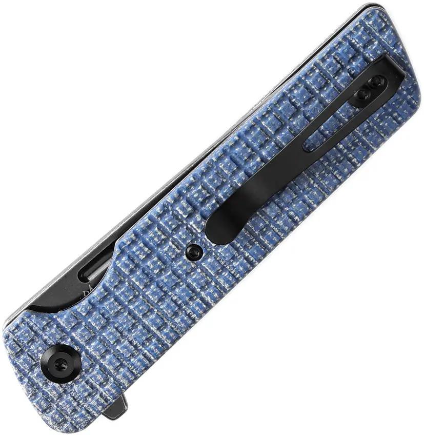 Tenable Knives Anomaly Linerlock Blue Frag T2038T3 - Nitro V Tanto Blade With Blue Micarta Handle by Tenable Knives