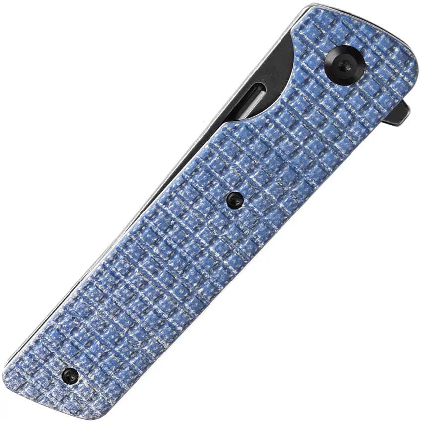 Tenable Knives Anomaly Linerlock Blue Frag T2038T3 - Nitro V Tanto Blade With Blue Micarta Handle by Tenable Knives