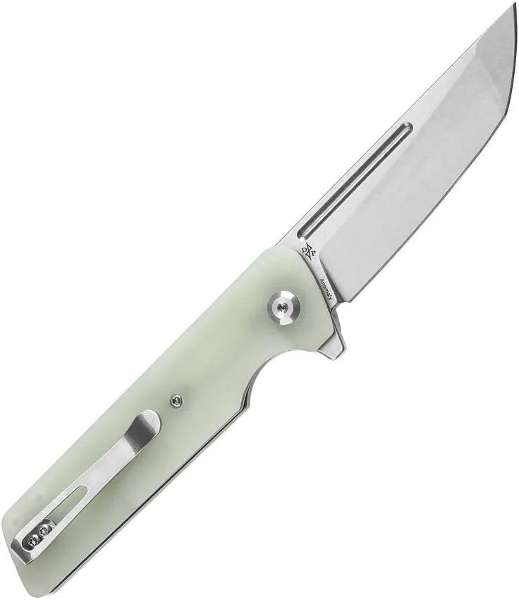 Tenable Knives Anomaly Linerlock Jade G10 T2038T4 - Nitro V Steel Tanto Blade For Everyday Carry by Tenable Knives