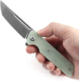 Tenable Knives Anomaly Linerlock Jade G10 T2038T4 - Nitro V Steel Tanto Blade For Everyday Carry by Tenable Knives