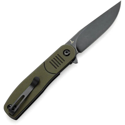Tenable Knives Einar Linerlock OD Green G10 Knife - Nitro V Steel Drop Point Blade BlackWash Finish by Tenable Knives