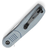 Tenable Knives Einar Linerlock SW Blue T2072A2 - Nitro V Steel Drop Point Blade Blue Canvas Micarta Handle by Tenable Knives