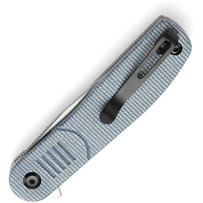 Tenable Knives Einar Linerlock SW Blue T2072A2 - Nitro V Steel Drop Point Blade Blue Canvas Micarta Handle by Tenable Knives