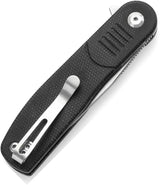 Tenable Knives Einar Linerlock SW Black T2072A3 - Nitro V Steel Drop Point Blade With Black Micarta Handle by Tenable Knives