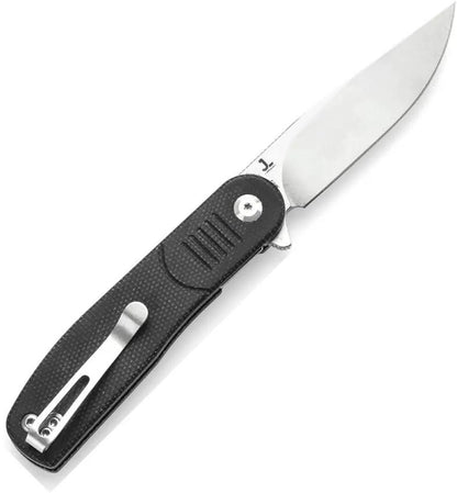 Tenable Knives Einar Linerlock SW Black T2072A3 - Nitro V Steel Drop Point Blade With Black Micarta Handle by Tenable Knives